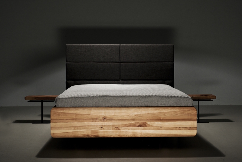 orig. BOXSPRING l Modernes Design Bett 140x200 aus Massivholz